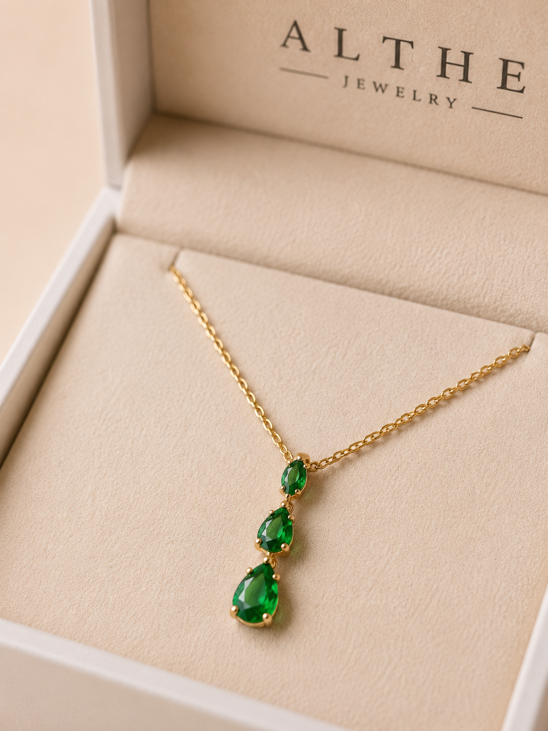 Soft Emerald Necklace