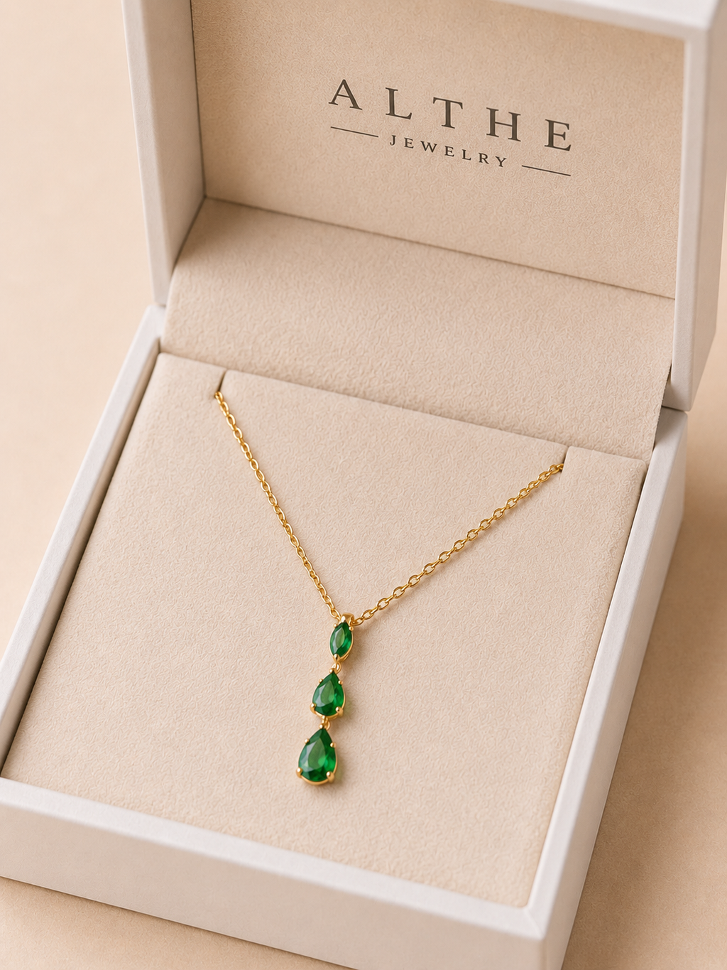 Soft Emerald Necklace