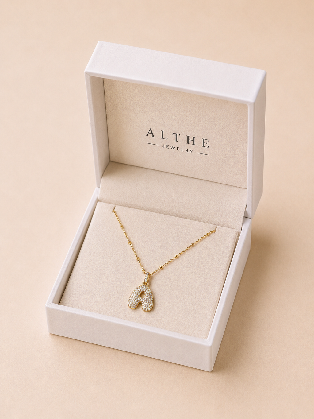 Bubble Initial Necklace