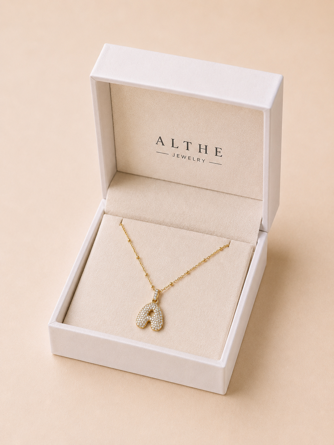 Bubble Initial Necklace