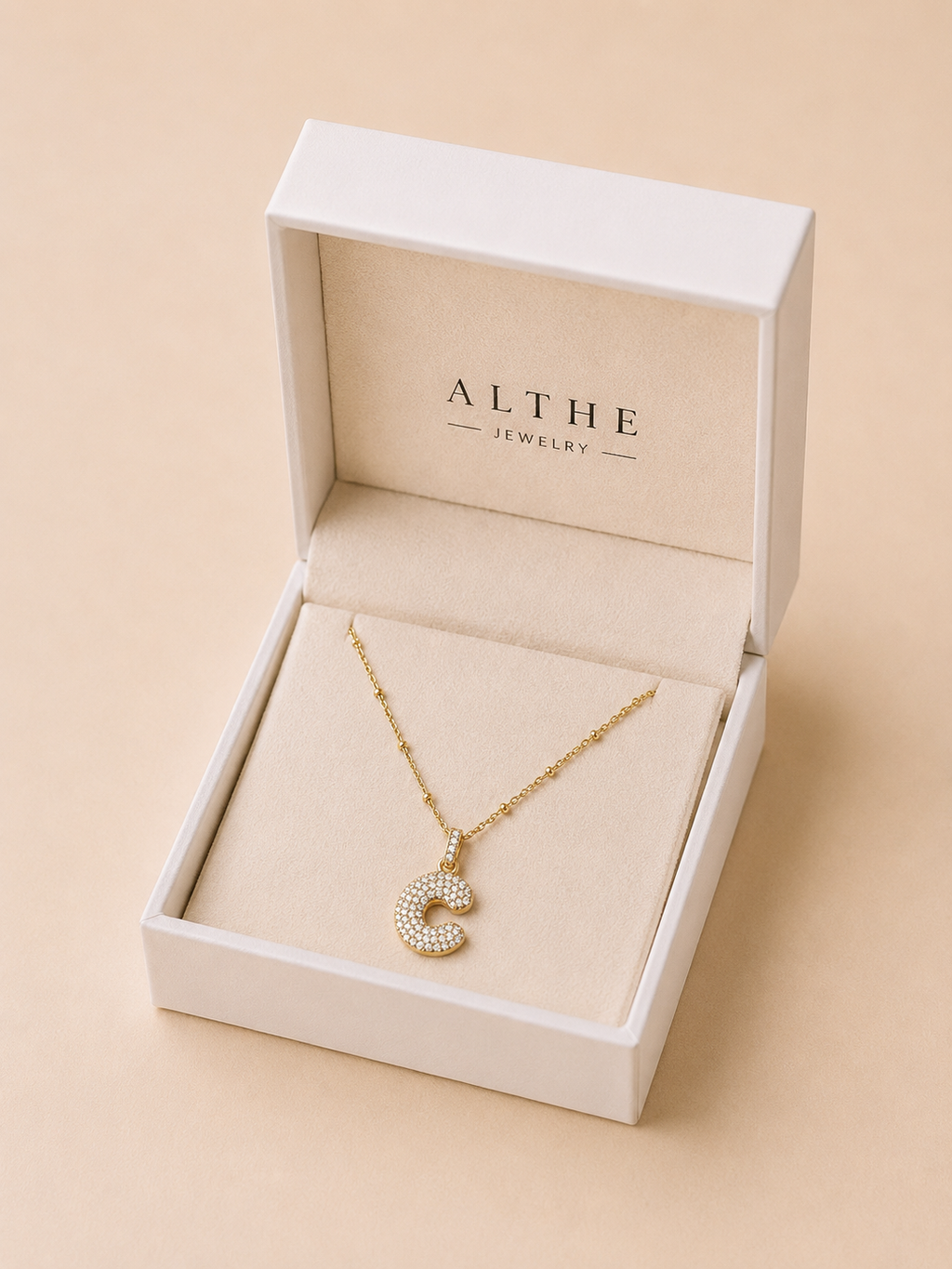 Bubble Initial Necklace