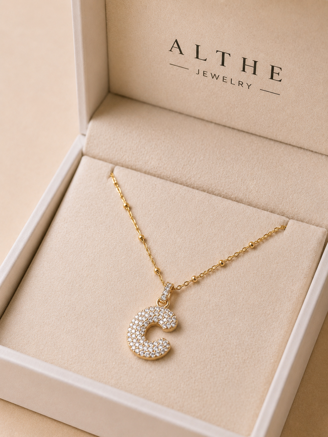 Bubble Initial Necklace
