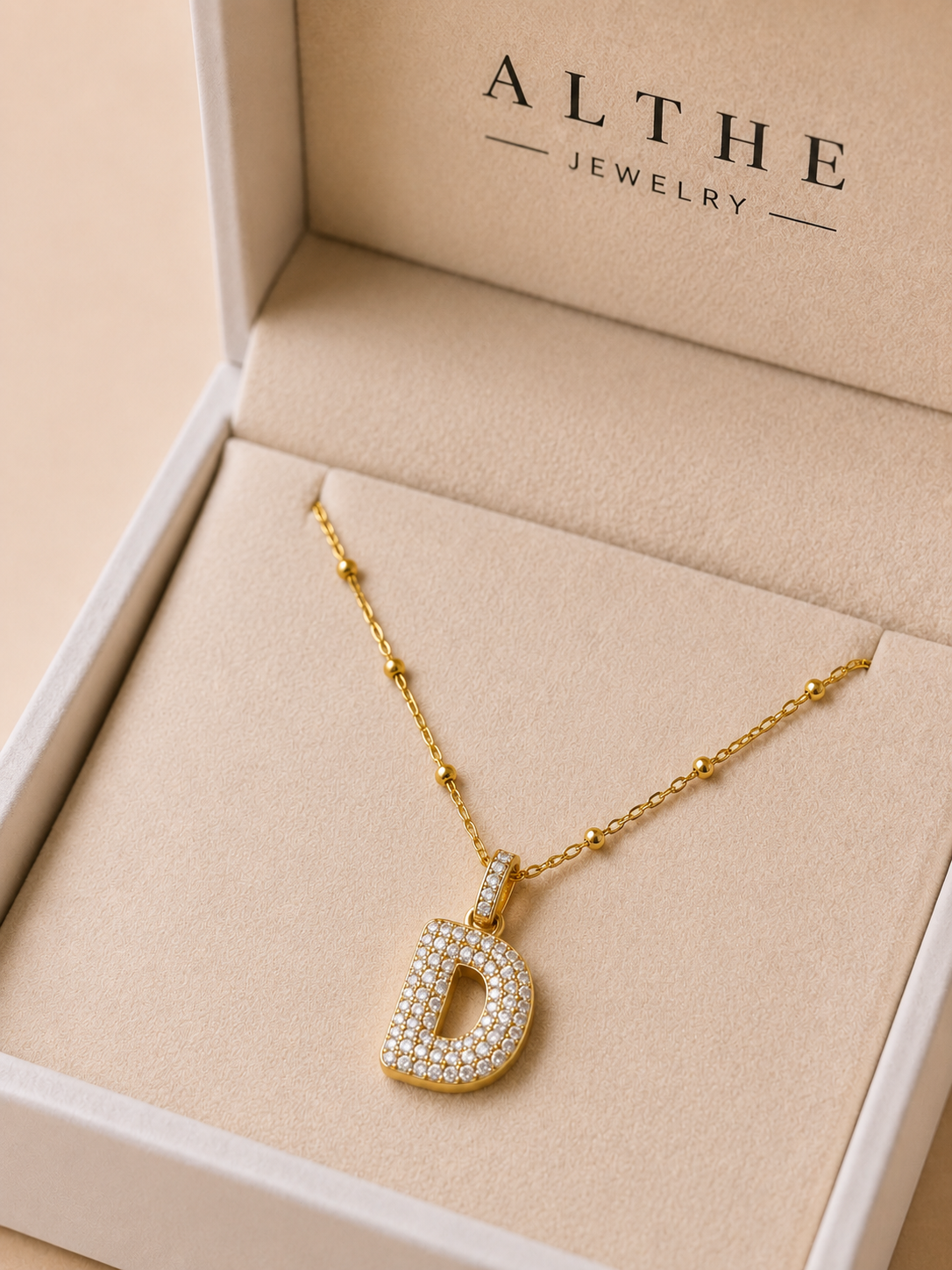 Bubble Initial Necklace