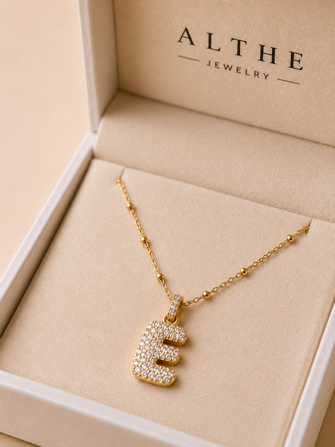 Bubble Initial Necklace