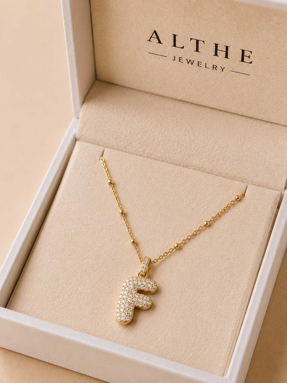 Bubble Initial Necklace