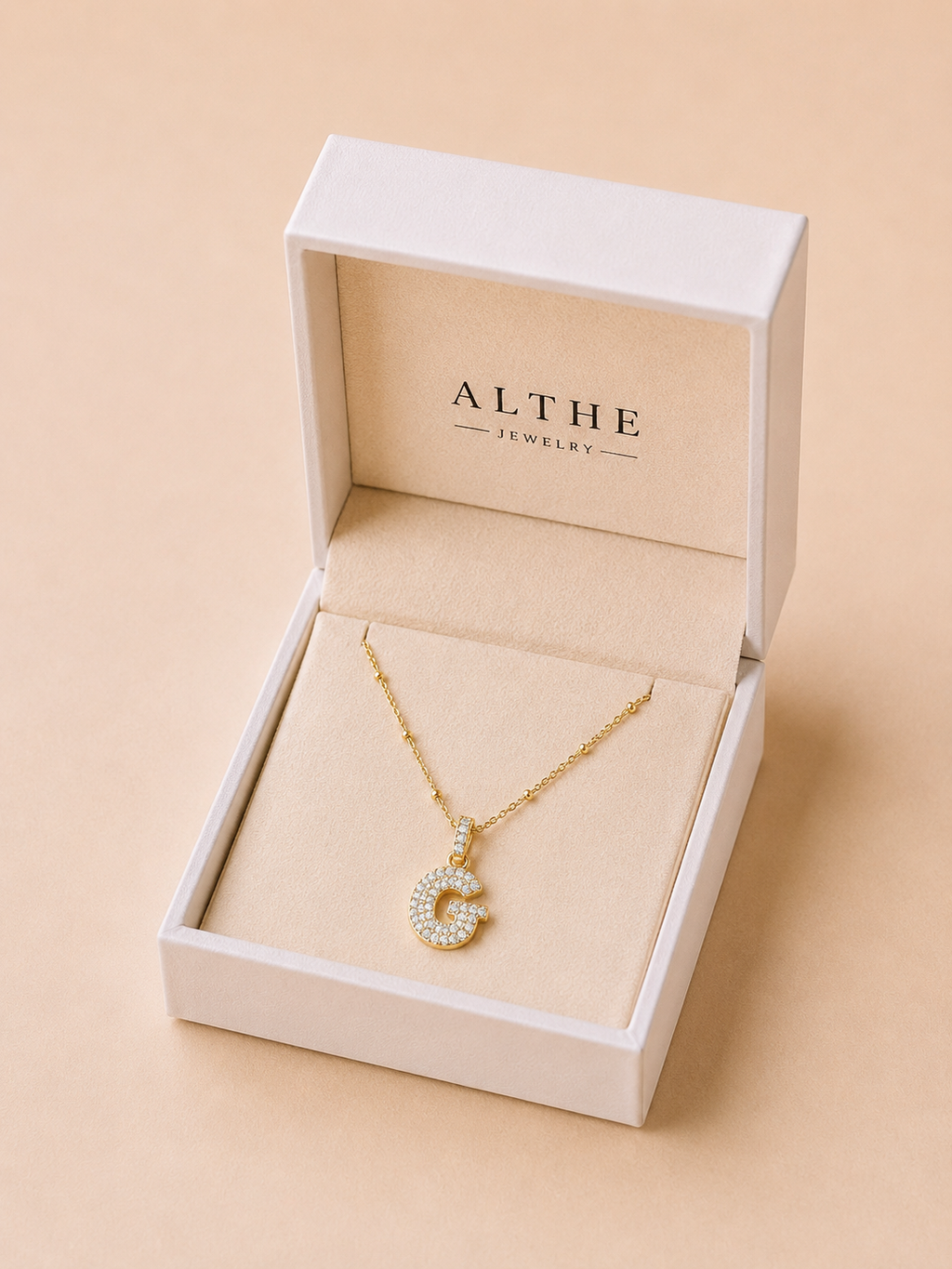 Bubble Initial Necklace