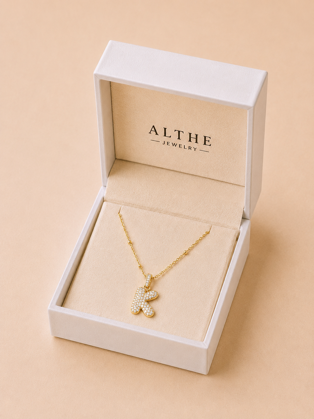 Bubble Initial Necklace