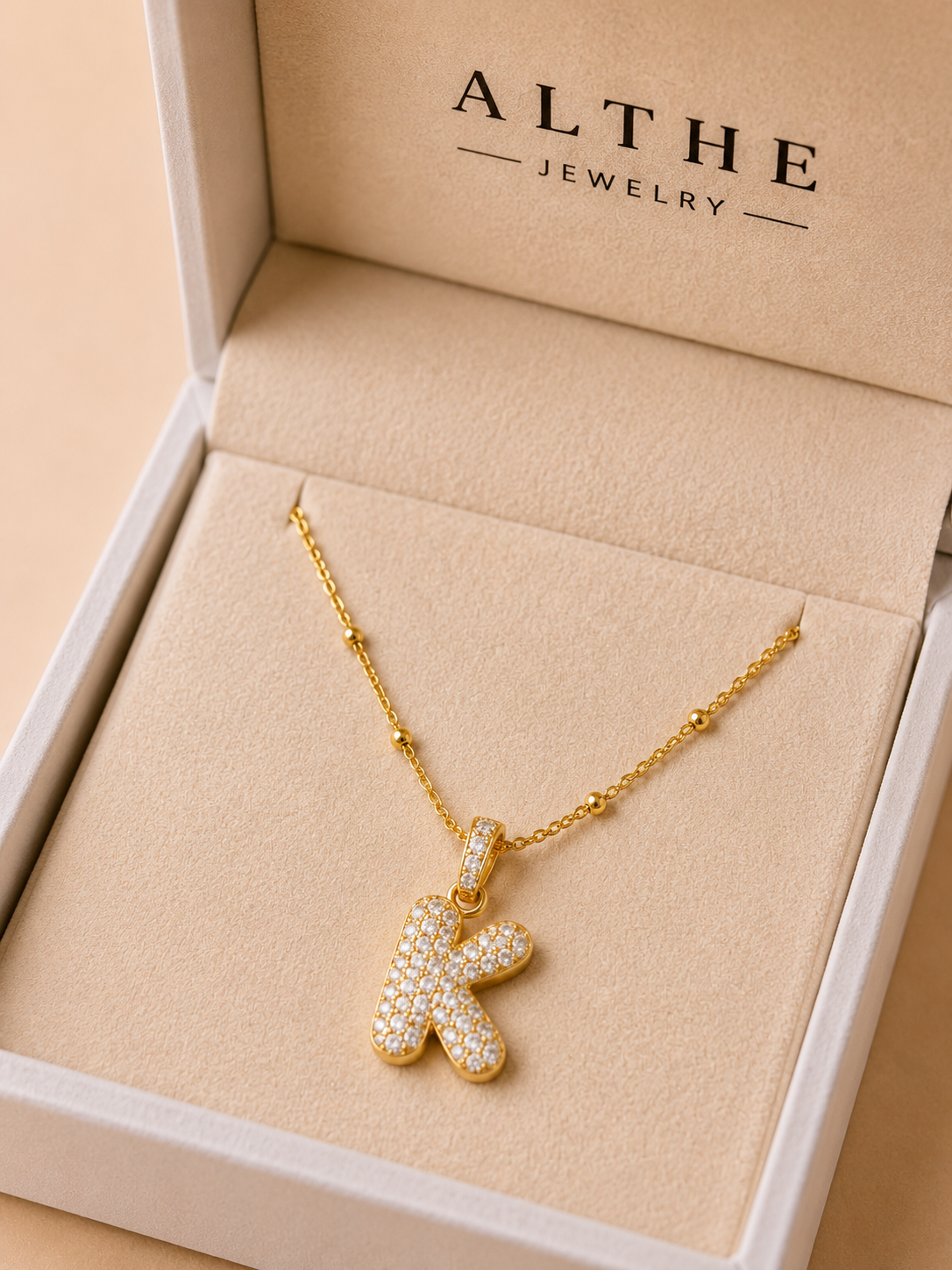 Bubble Initial Necklace