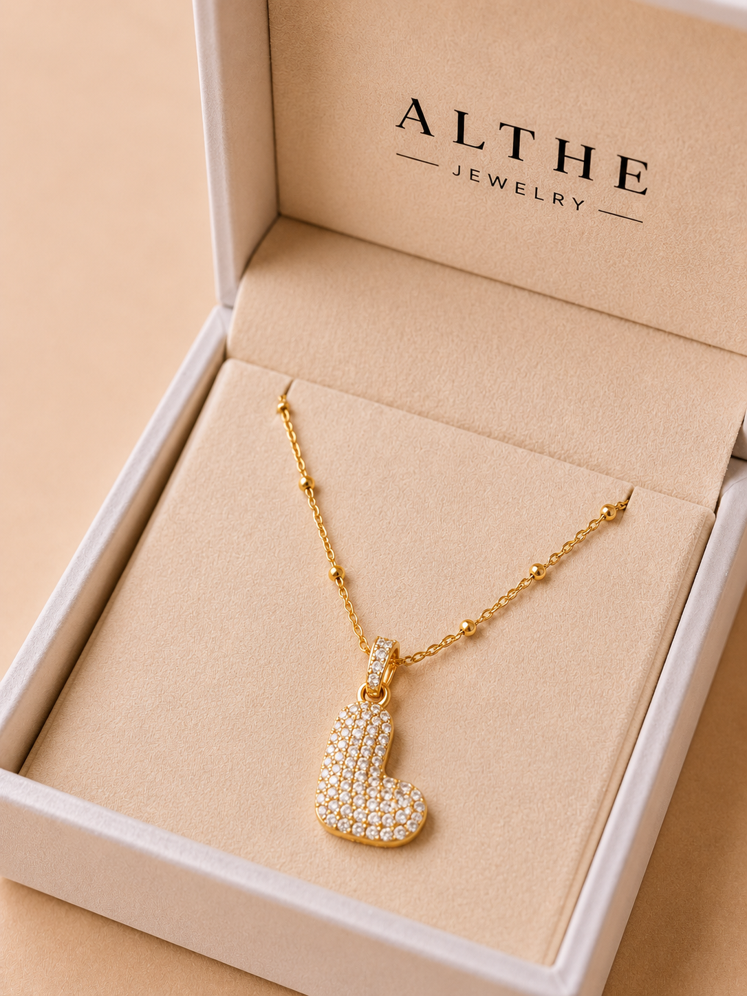 Bubble Initial Necklace