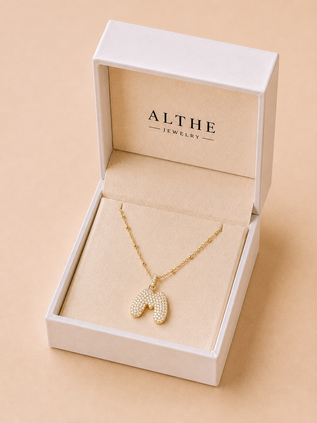 Bubble Initial Necklace