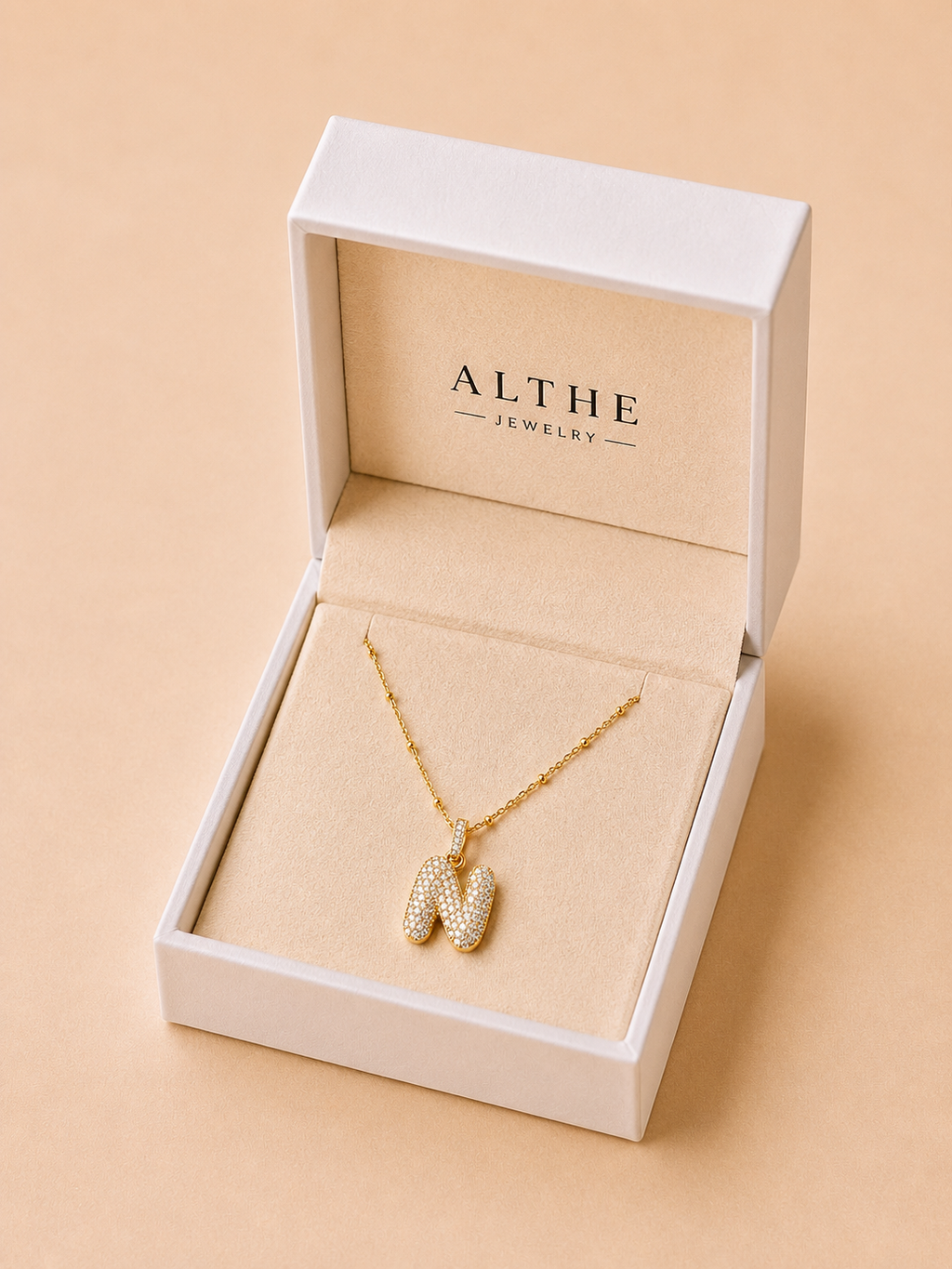Bubble Initial Necklace