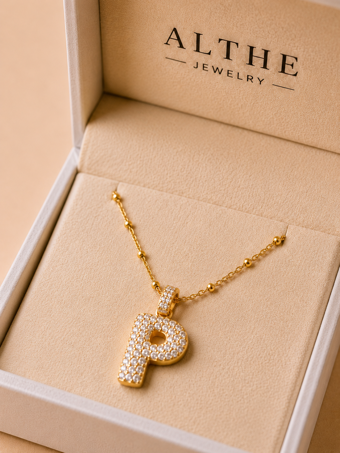 Bubble Initial Necklace