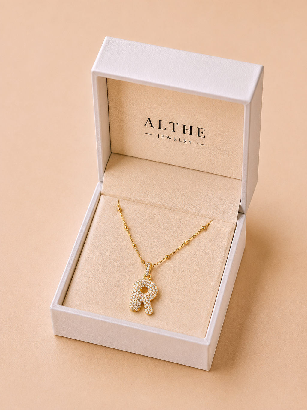Bubble Initial Necklace