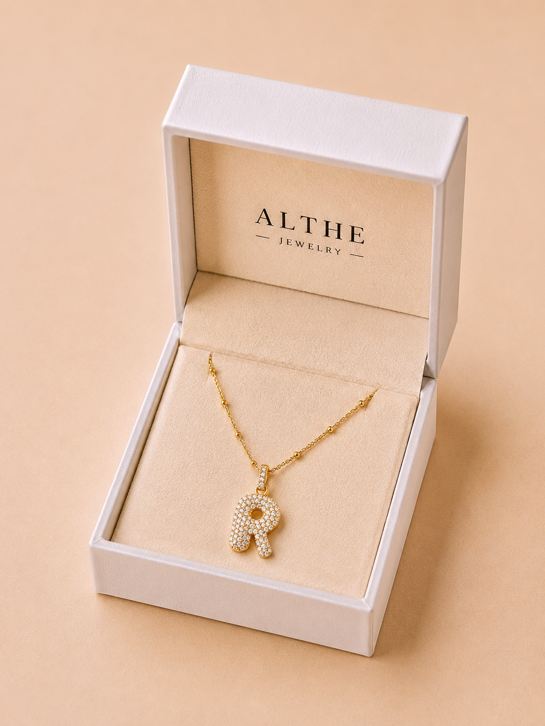 Bubble Initial Necklace