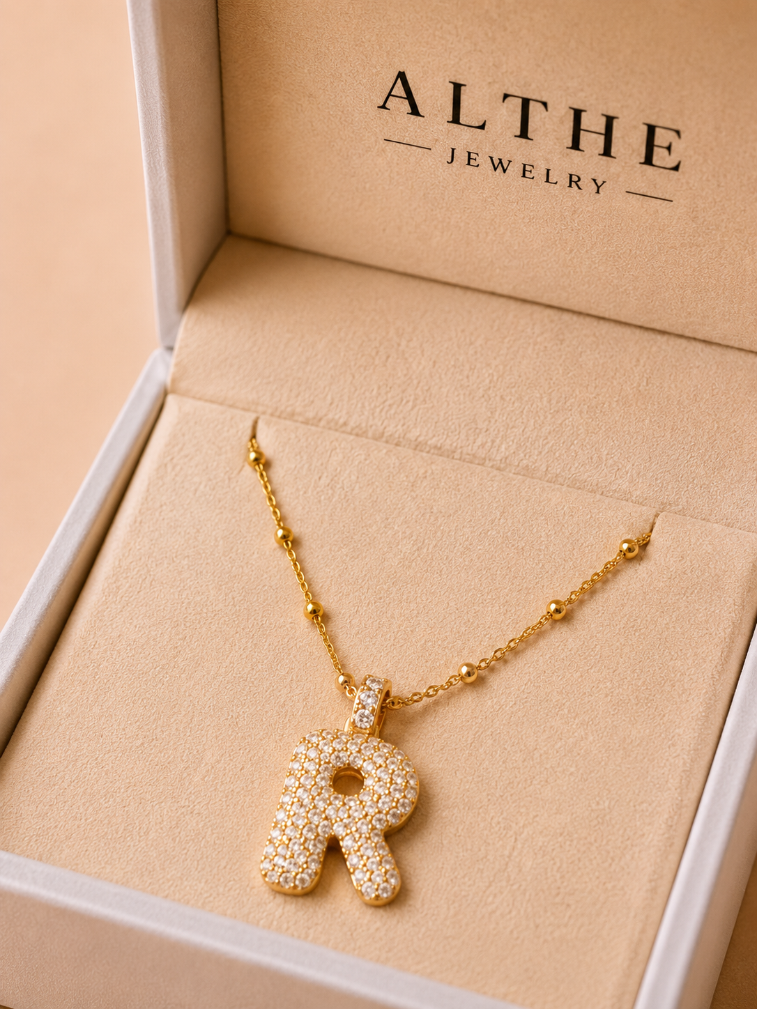 Bubble Initial Necklace