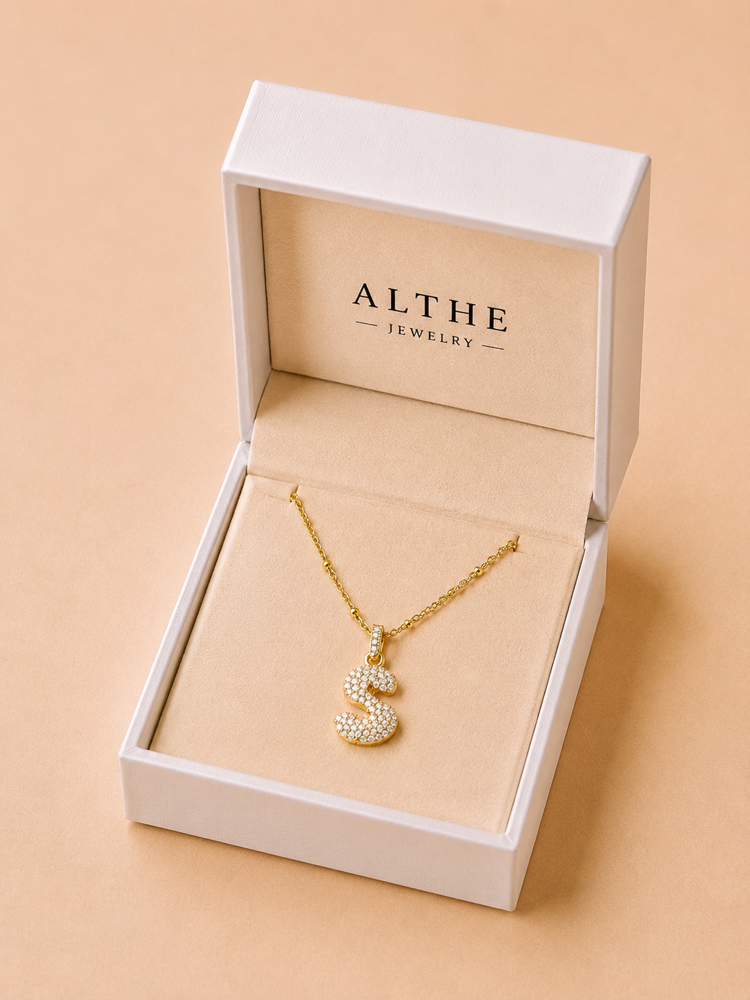 Bubble Initial Necklace