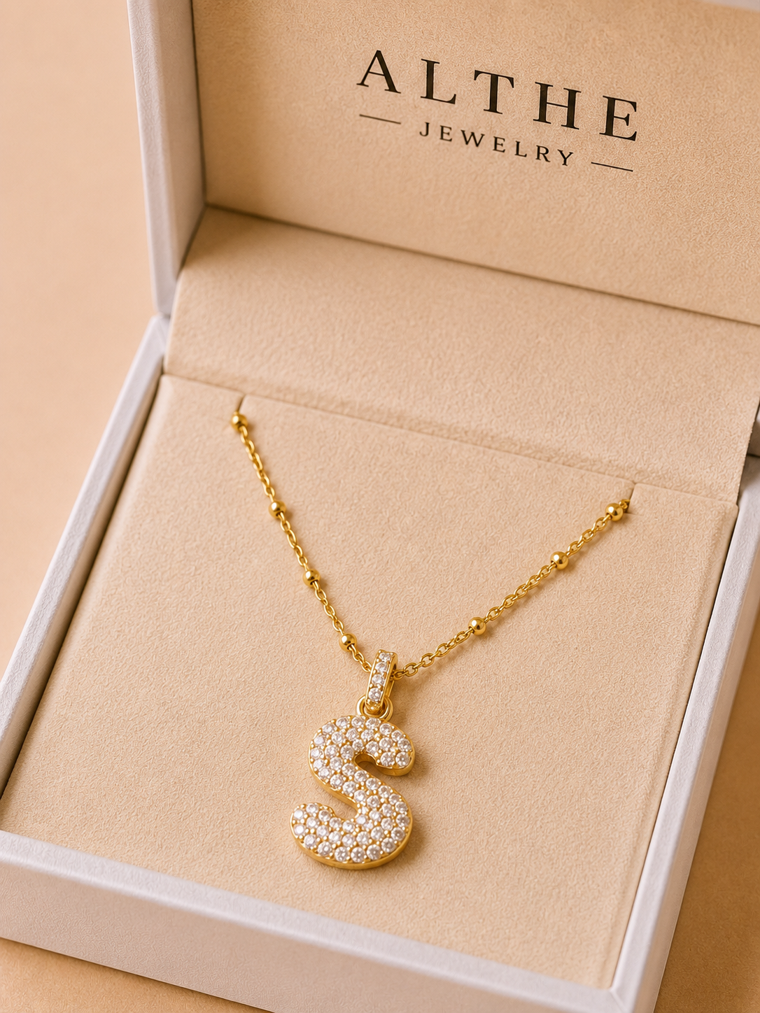 Bubble Initial Necklace