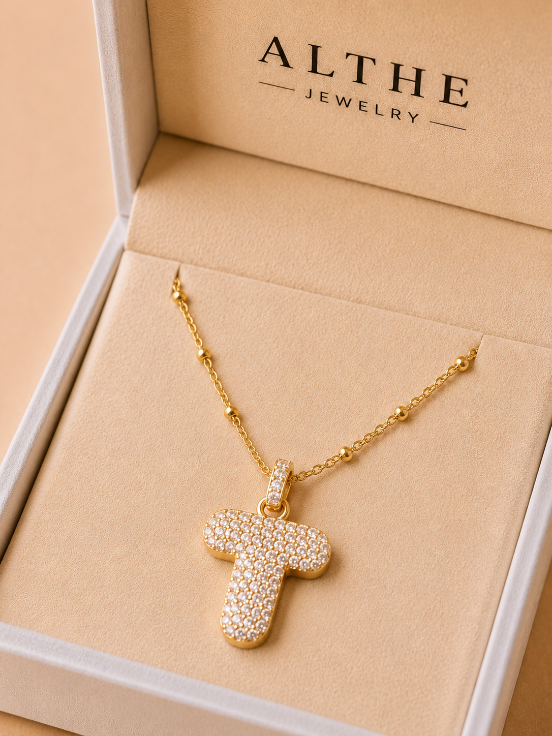 Bubble Initial Necklace