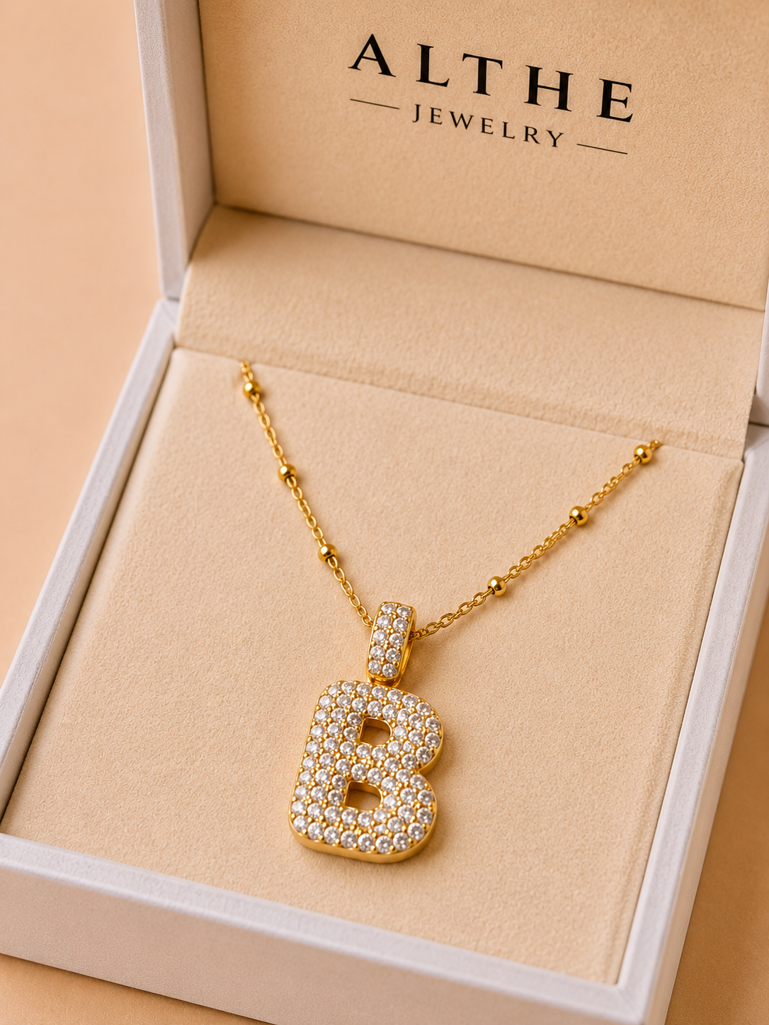 Bubble Initial Necklace