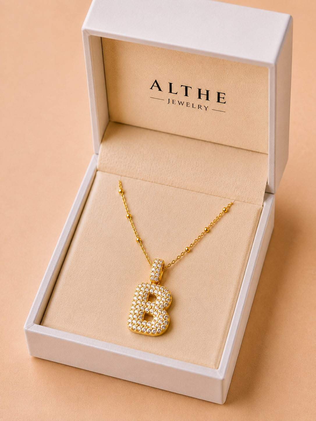 Bubble Initial Necklace