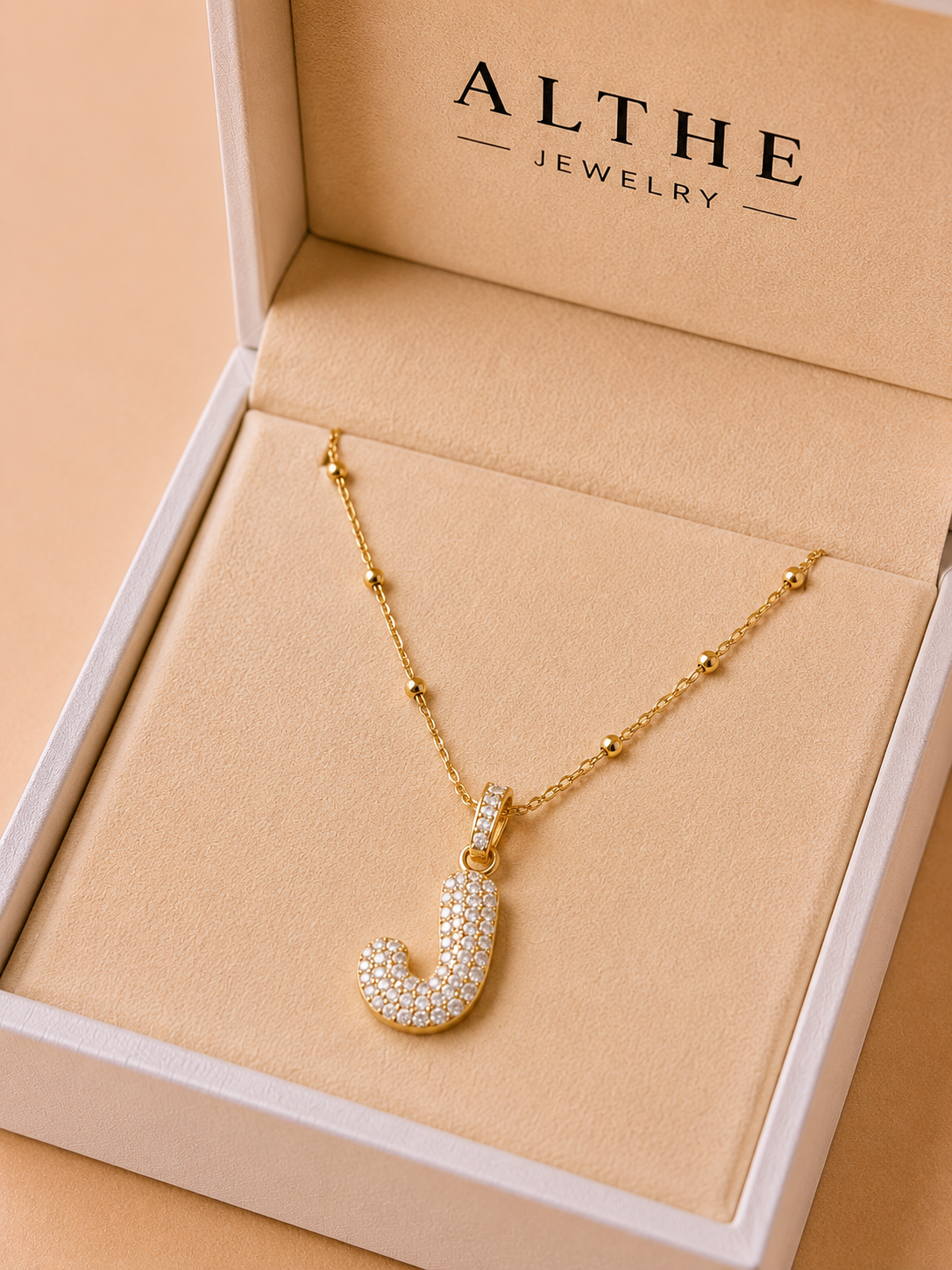 Bubble Initial Necklace